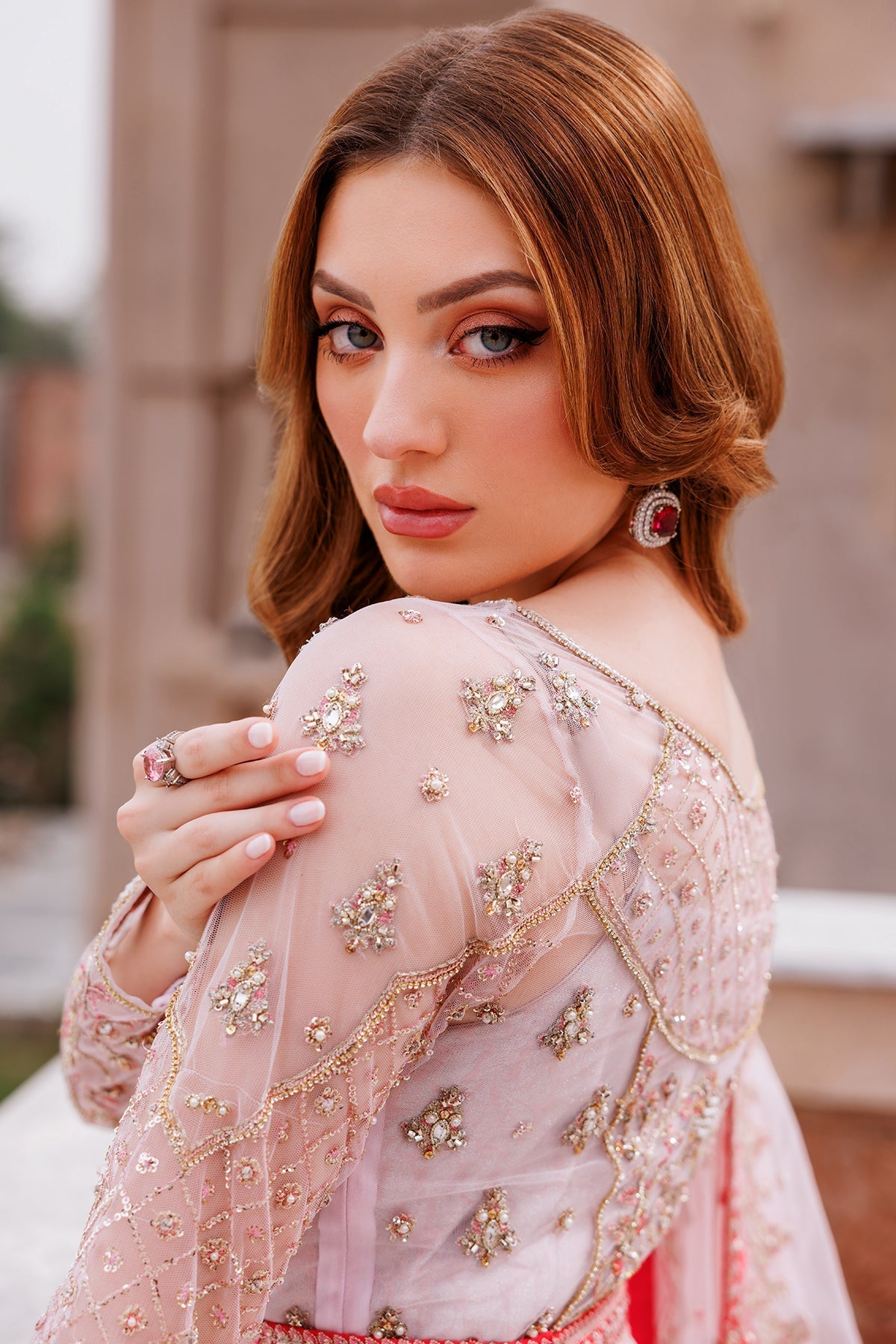 Mina Kashif | Shahbano Luxury Pret 24 | Kashish - Designer Dress with Intricate embroidery and embellishments. Shop elegent wedding dress at Maria Faisal.