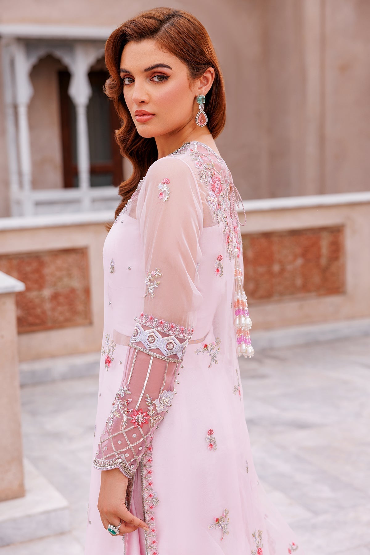 Mina Kashif | Shahbano Luxury Pret 24 | Malook - Designer Dress with Intricate embroidery and embellishments. Shop elegent wedding dress at Maria Faisal.