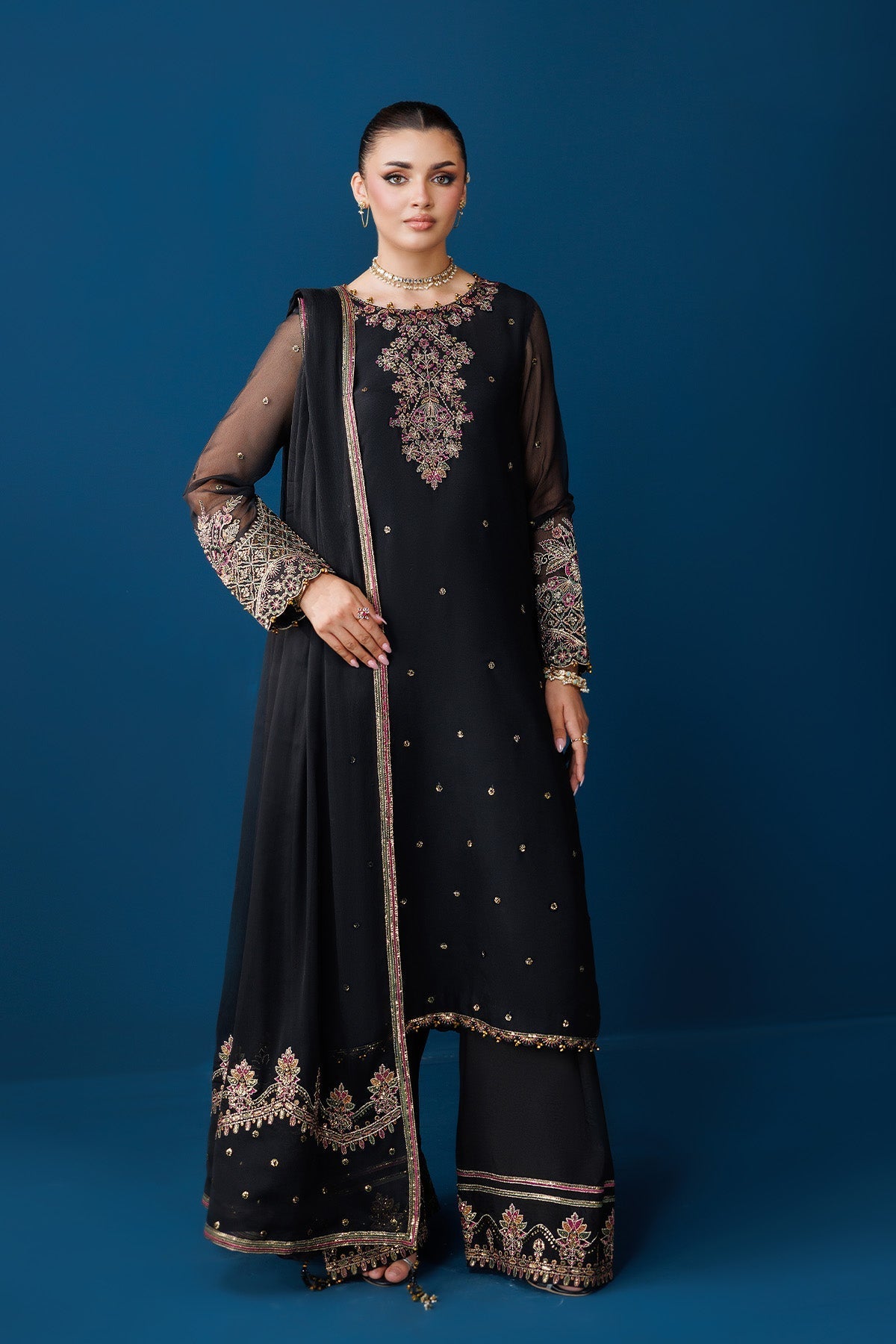 Alizeh | Dua Formals 26 | AF-DUA-3037-Eclipse - Dress - available at Maria Faisal in UK and USA.