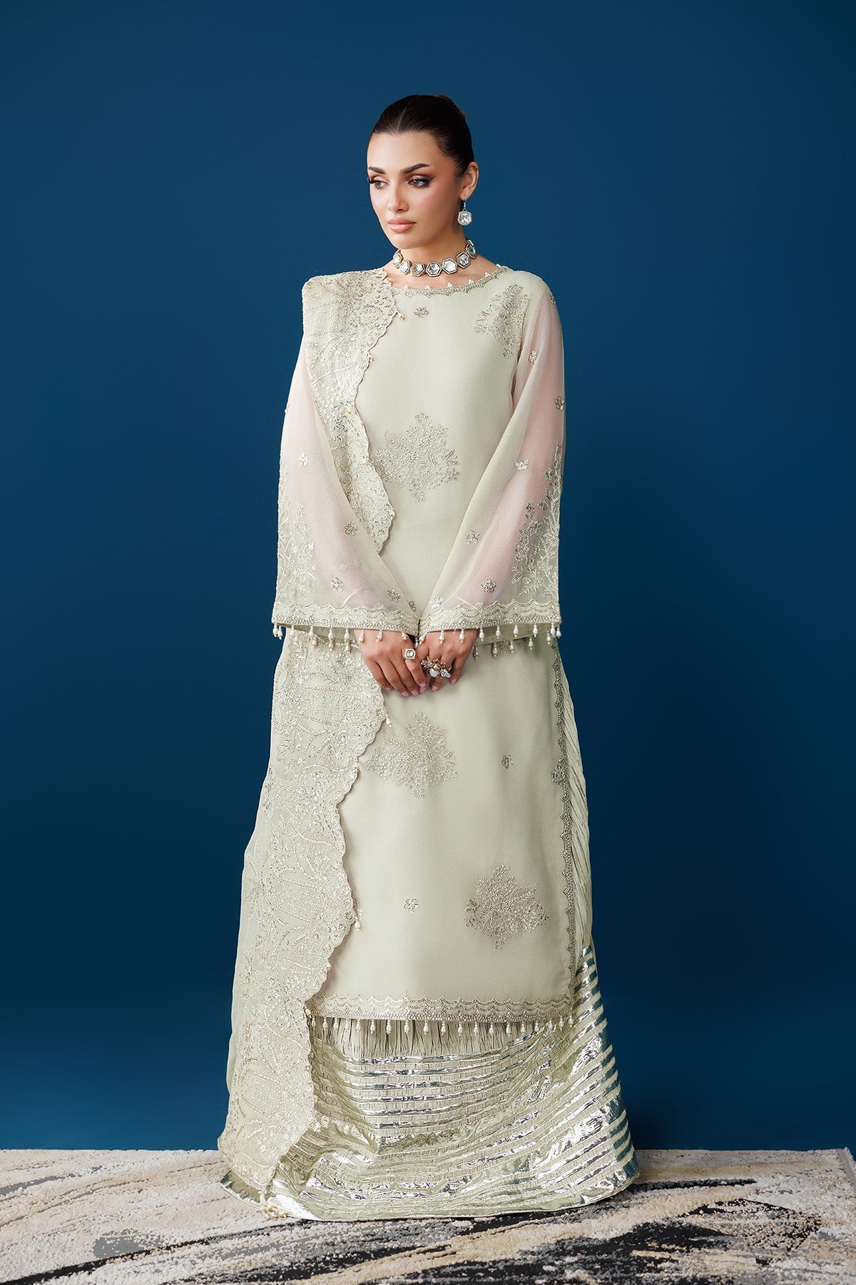 Alizeh | Dua Formals 26 | AF-DUA-3036-Dew Drop - Dress - available at Maria Faisal in UK and USA.