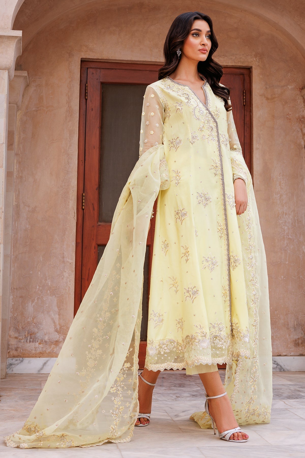 Mina Kashif | Shahbano Luxury Pret 24 | Abira - Designer Dress with Intricate embroidery and embellishments. Shop elegent wedding dress at Maria Faisal.
