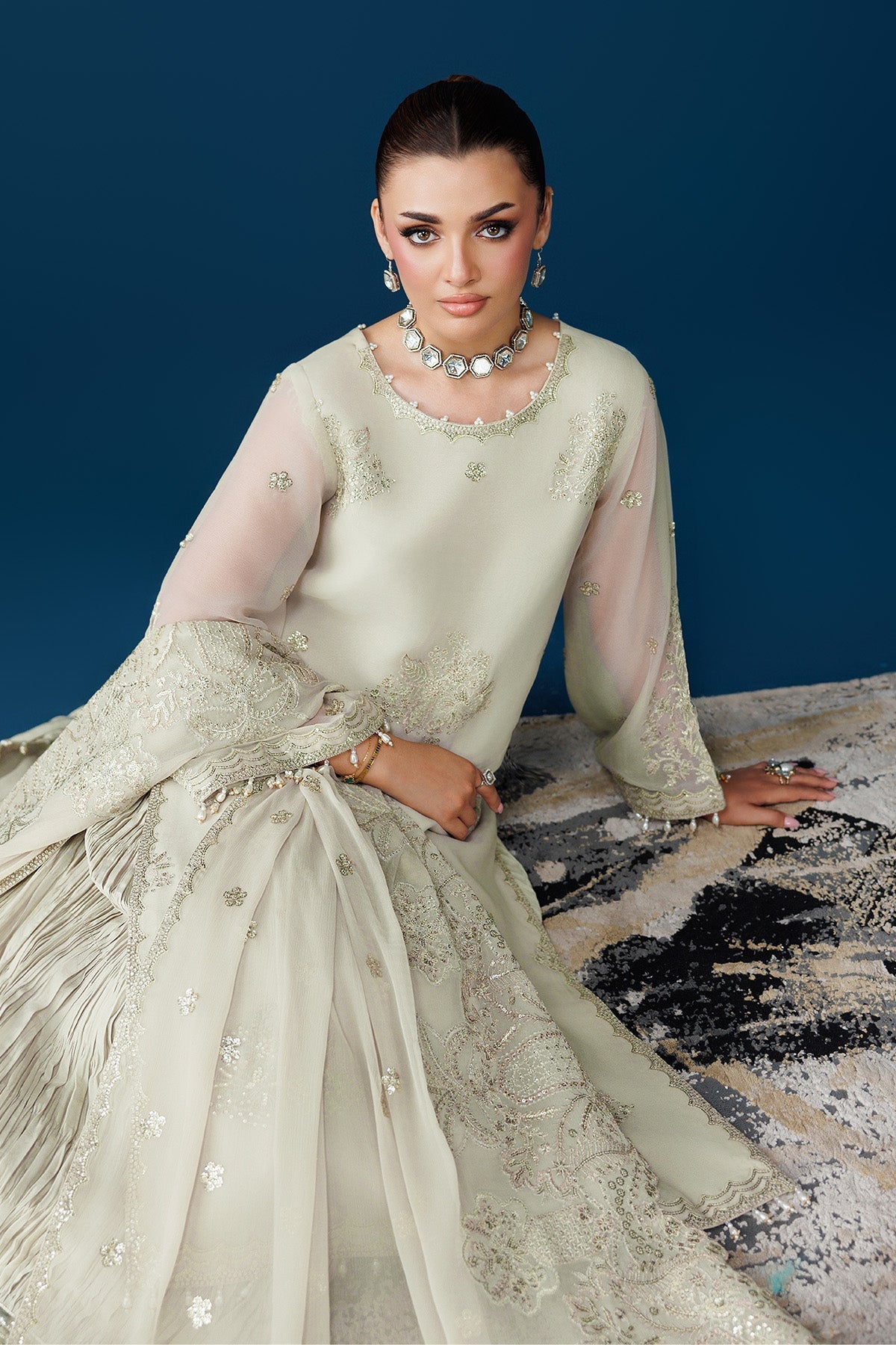 Alizeh | Dua Formals 26 | AF-DUA-3036-Dew Drop - Dress - available at Maria Faisal in UK and USA.