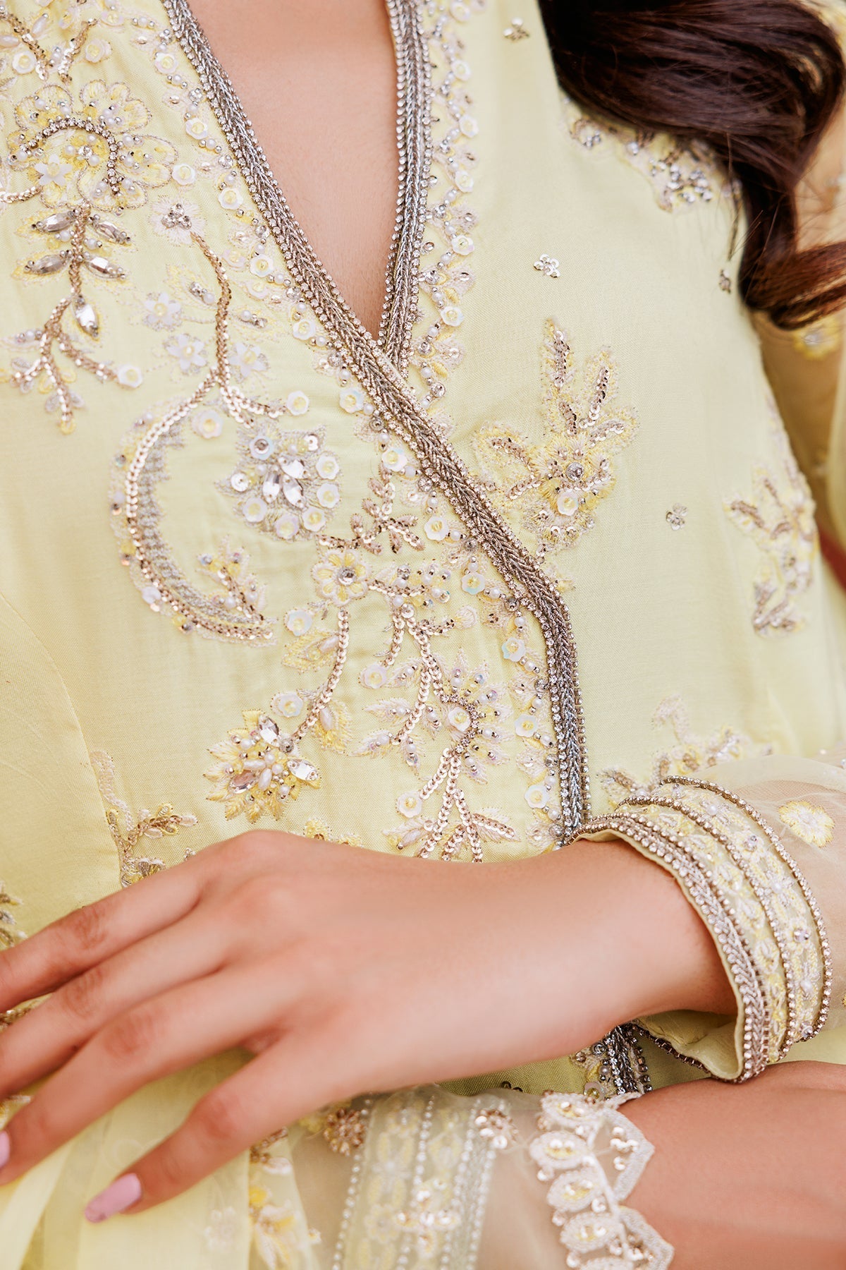 Mina Kashif | Shahbano Luxury Pret 24 | Abira - Designer Dress with Intricate embroidery and embellishments. Shop elegent wedding dress at Maria Faisal.