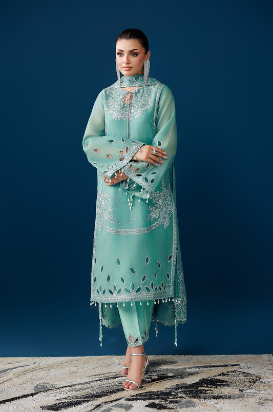 Alizeh | Dua Formals 26 | AF-DUA-3034-Sea Glass - Dress - available at Maria Faisal in UK and USA.