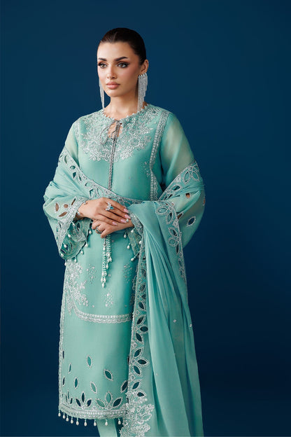 Alizeh | Dua Formals 26 | AF-DUA-3034-Sea Glass - Dress - available at Maria Faisal in UK and USA.
