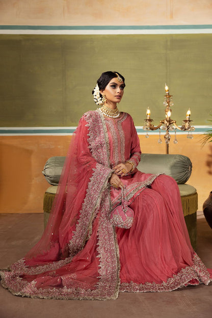 Erum Khan | Begham Jaan Bridal Formals | MOMI - Designer Dress with Intricate embroidery and embellishments. Shop elegent wedding dress at Maria Faisal.