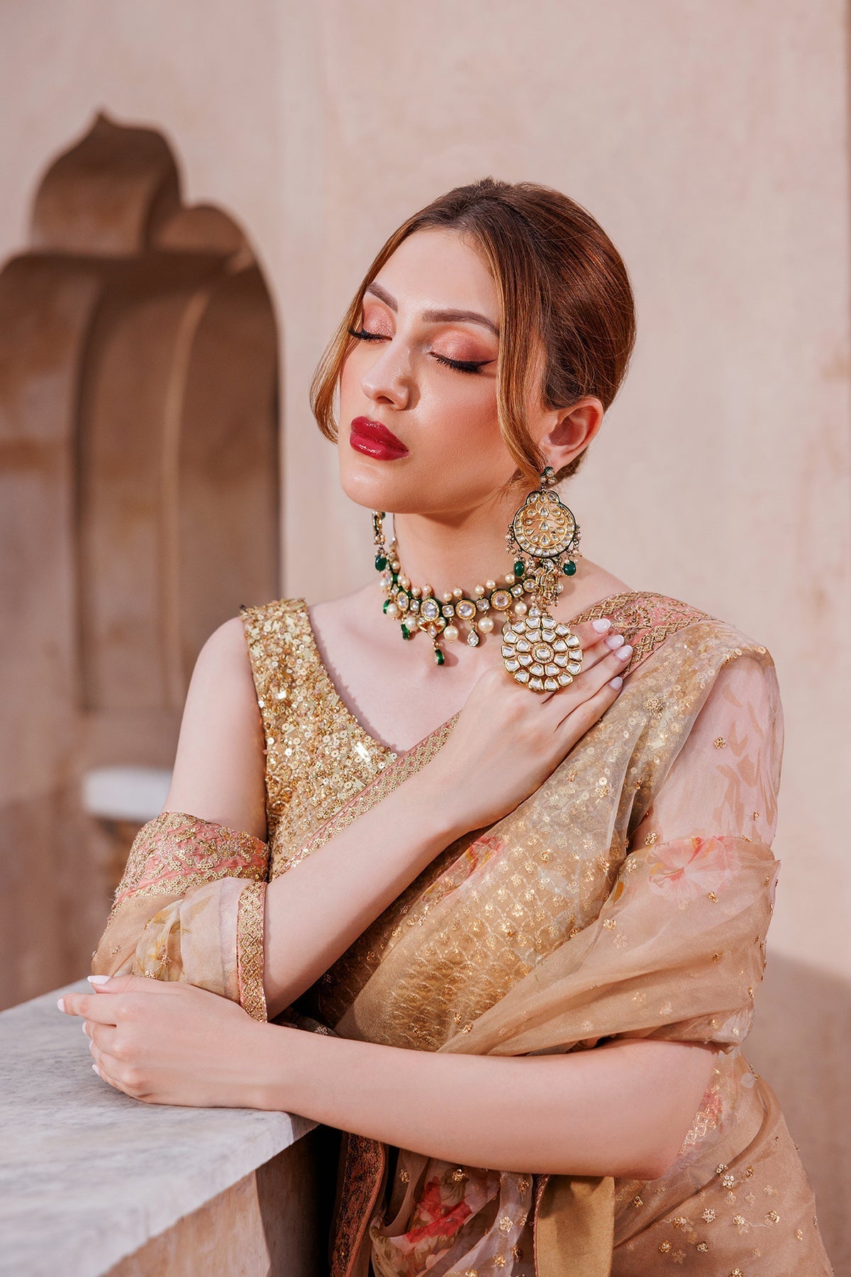 Mina Kashif | Shahbano Luxury Pret 24 | Zymal - Designer Dress with Intricate embroidery and embellishments. Shop elegent wedding dress at Maria Faisal.