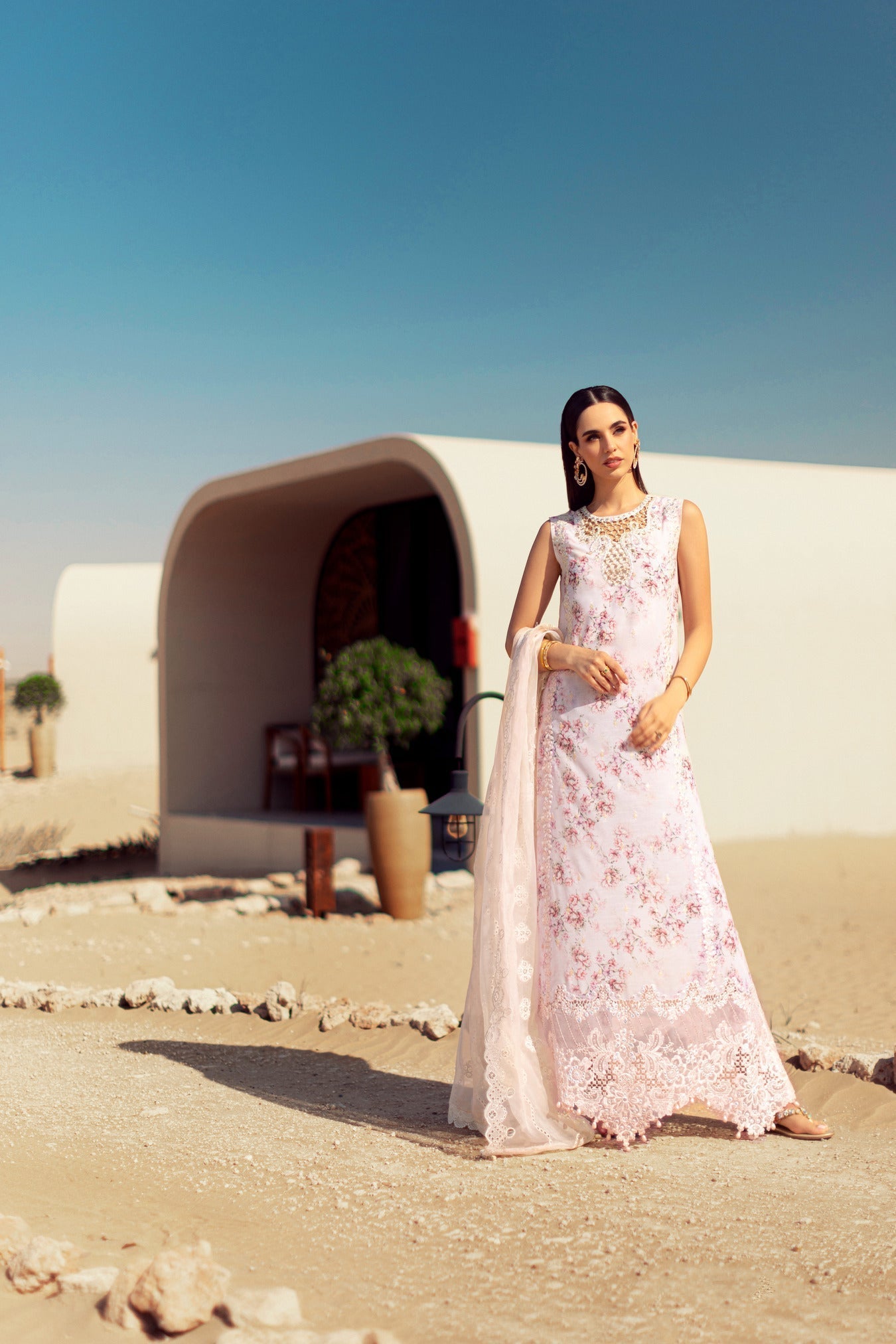 Noor By Saadia Asad | Eid Handwork Laserkari Lawn 24 | D5 - Designer Dress with Intricate embroidery and embellishments. Shop elegent wedding dress at Maria Faisal.
