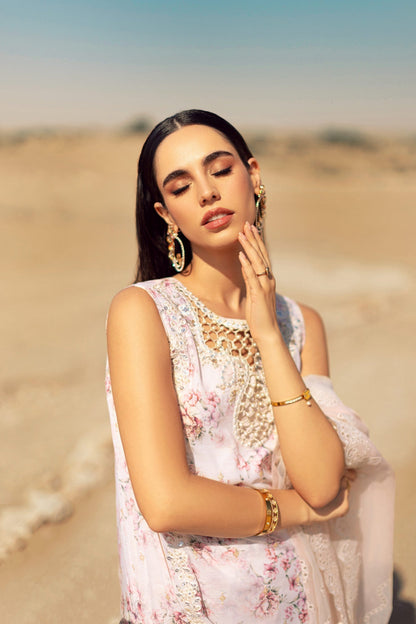 Noor By Saadia Asad | Eid Handwork Laserkari Lawn 24 | D5 - Designer Dress with Intricate embroidery and embellishments. Shop elegent wedding dress at Maria Faisal.
