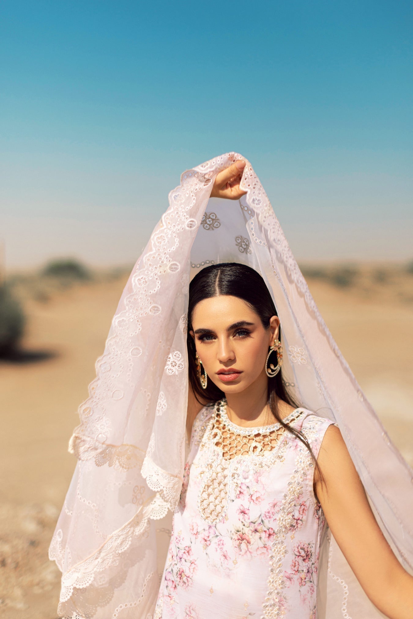 Noor By Saadia Asad | Eid Handwork Laserkari Lawn 24 | D5 - Designer Dress with Intricate embroidery and embellishments. Shop elegent wedding dress at Maria Faisal.
