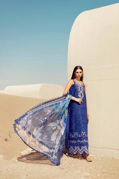 Noor By Saadia Asad | Eid Handwork Laserkari Lawn 24 | D12 - Designer Dress with Intricate embroidery and embellishments. Shop elegent wedding dress at Maria Faisal.
