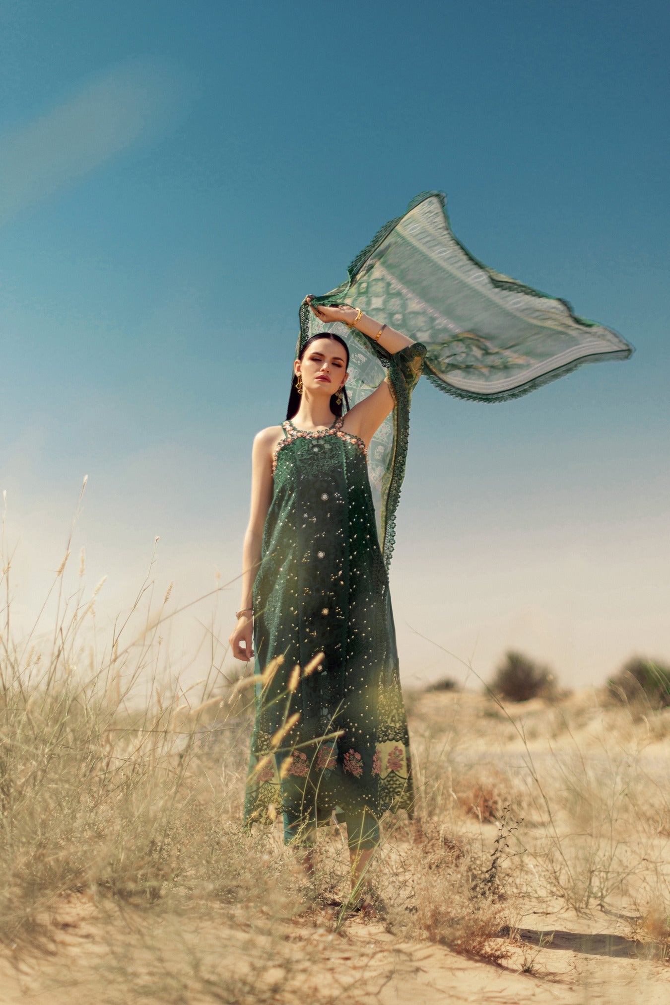Noor By Saadia Asad | Eid Handwork Laserkari Lawn 24 | D8 - Designer Dress with Intricate embroidery and embellishments. Shop elegent wedding dress at Maria Faisal.