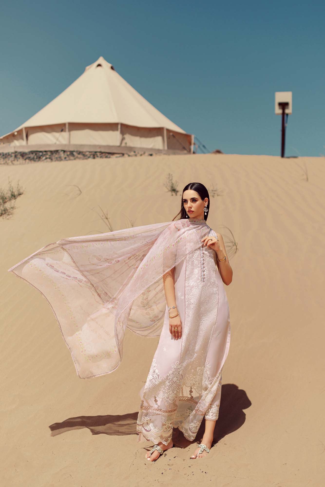 Noor By Saadia Asad | Eid Handwork Laserkari Lawn 24 | D7 - Designer Dress with Intricate embroidery and embellishments. Shop elegent wedding dress at Maria Faisal.