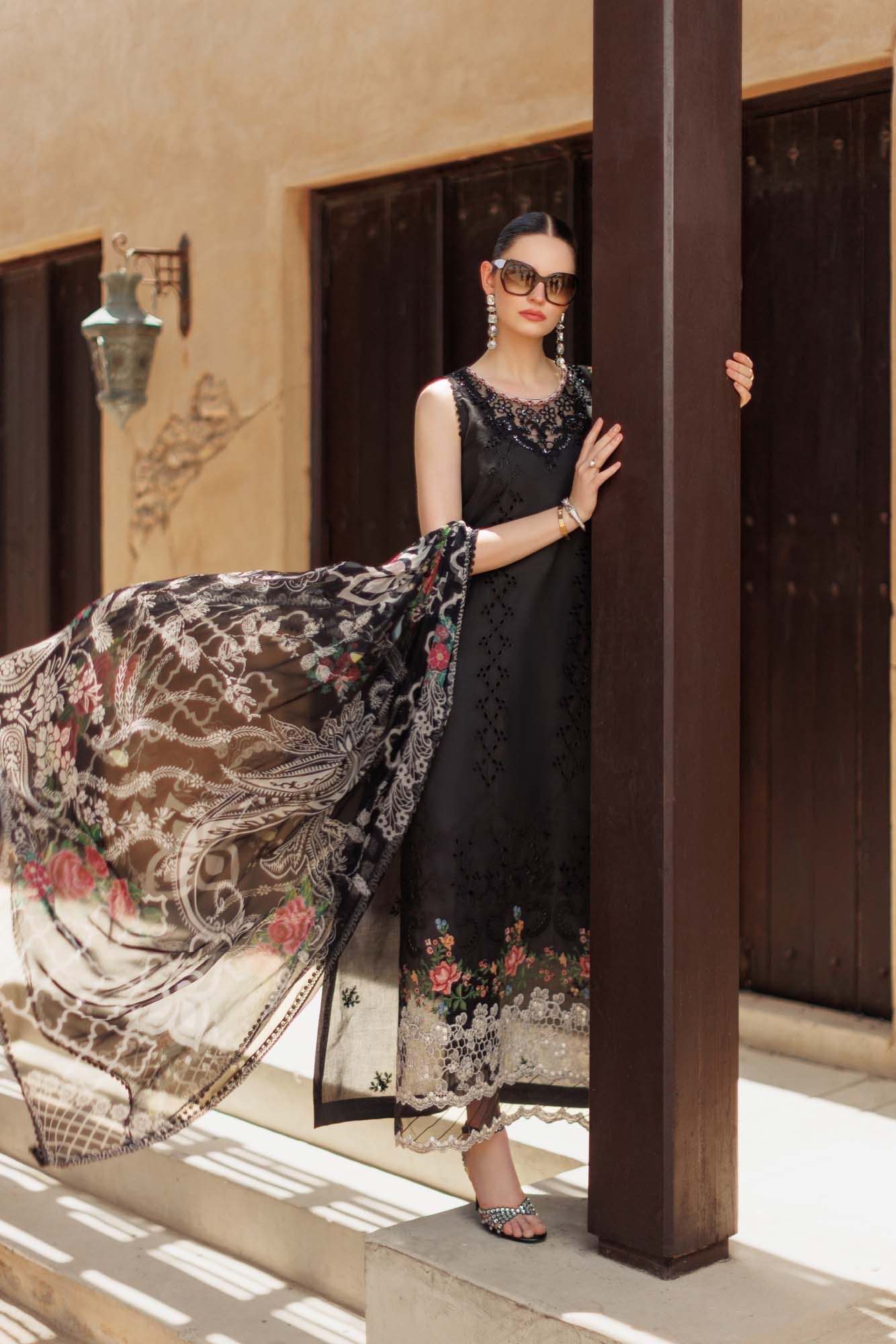 Noor By Saadia Asad | Eid Handwork Laserkari Lawn 24 | D6 - Designer Dress with Intricate embroidery and embellishments. Shop elegent wedding dress at Maria Faisal.