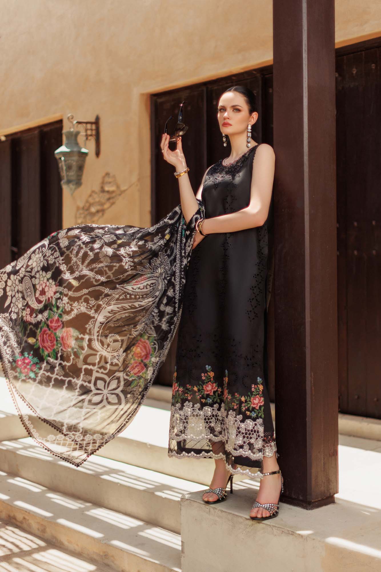 Noor By Saadia Asad | Eid Handwork Laserkari Lawn 24 | D6 - Designer Dress with Intricate embroidery and embellishments. Shop elegent wedding dress at Maria Faisal.