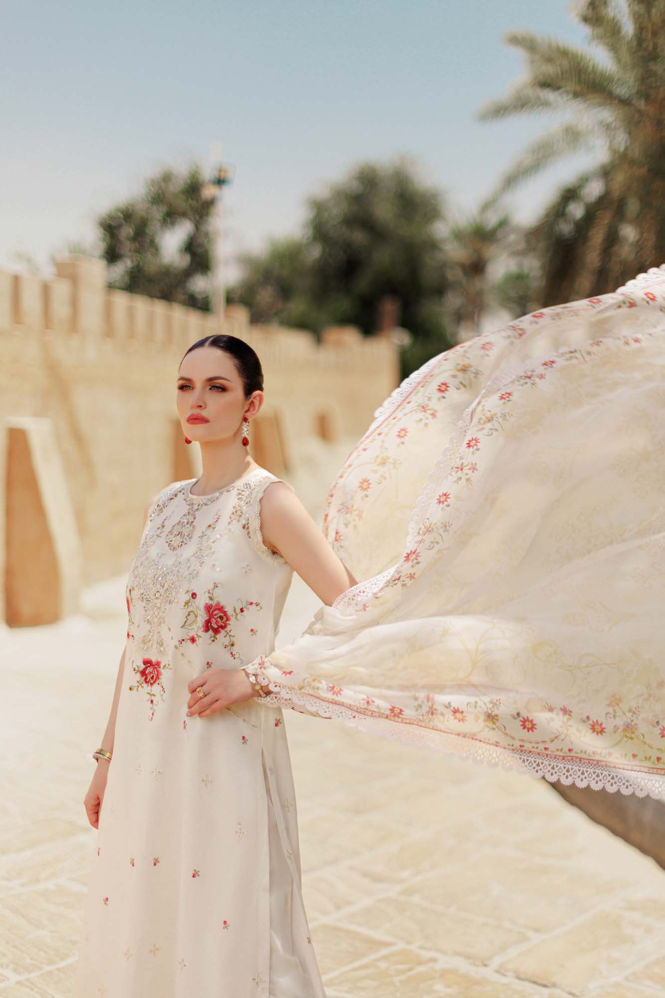 Noor By Saadia Asad | Eid Handwork Laserkari Lawn 24 | D9 - Designer Dress with Intricate embroidery and embellishments. Shop elegent wedding dress at Maria Faisal.