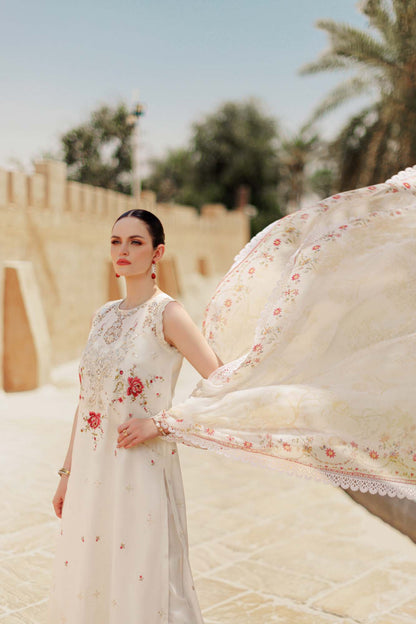 Noor By Saadia Asad | Eid Handwork Laserkari Lawn 24 | D9 - Designer Dress with Intricate embroidery and embellishments. Shop elegent wedding dress at Maria Faisal.