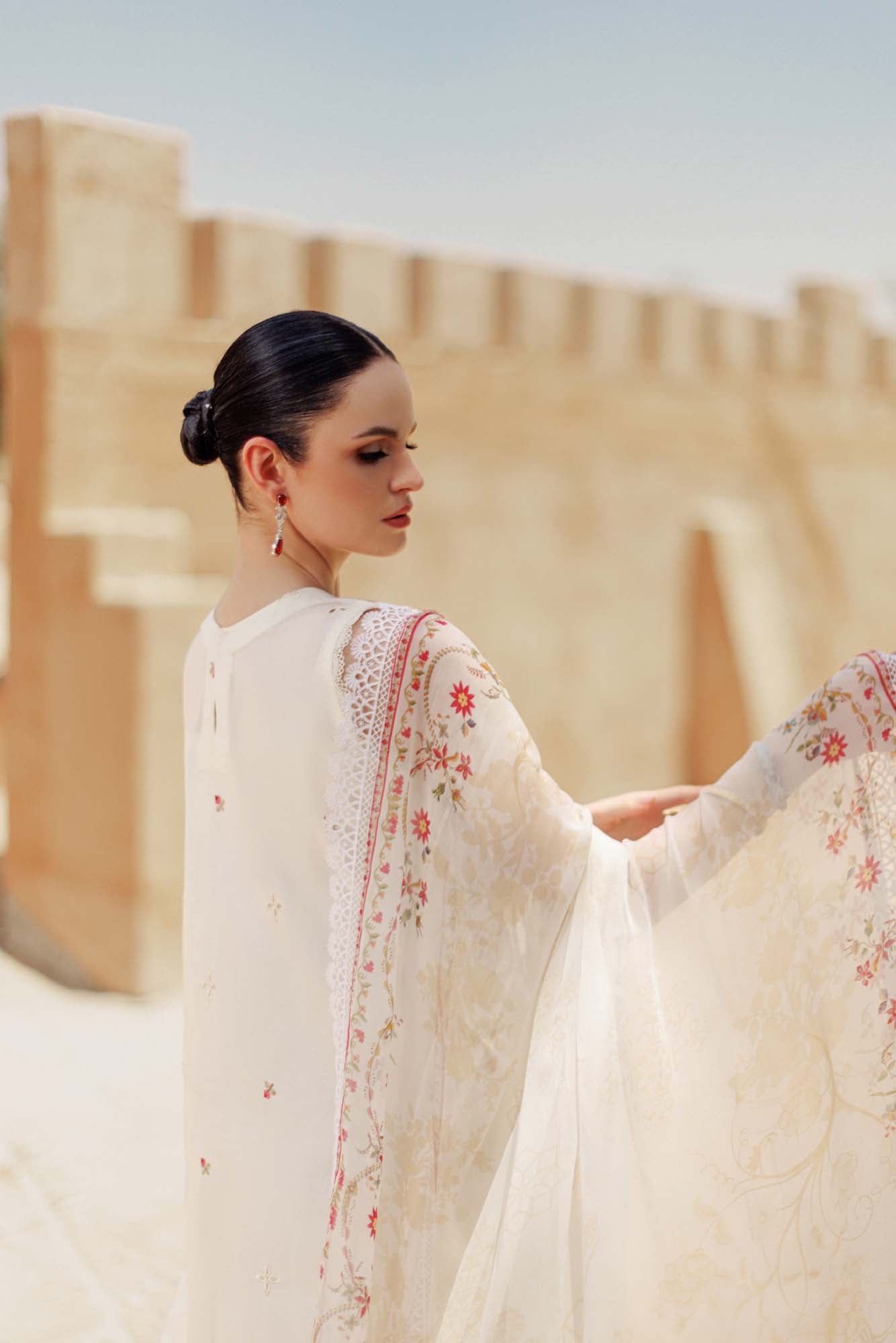 Noor By Saadia Asad | Eid Handwork Laserkari Lawn 24 | D9 - Designer Dress with Intricate embroidery and embellishments. Shop elegent wedding dress at Maria Faisal.