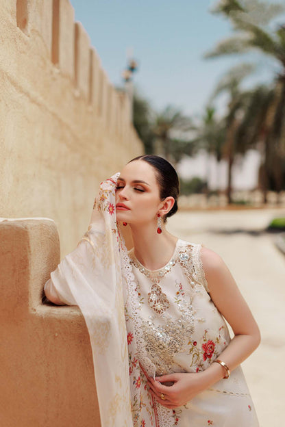 Noor By Saadia Asad | Eid Handwork Laserkari Lawn 24 | D9 - Designer Dress with Intricate embroidery and embellishments. Shop elegent wedding dress at Maria Faisal.