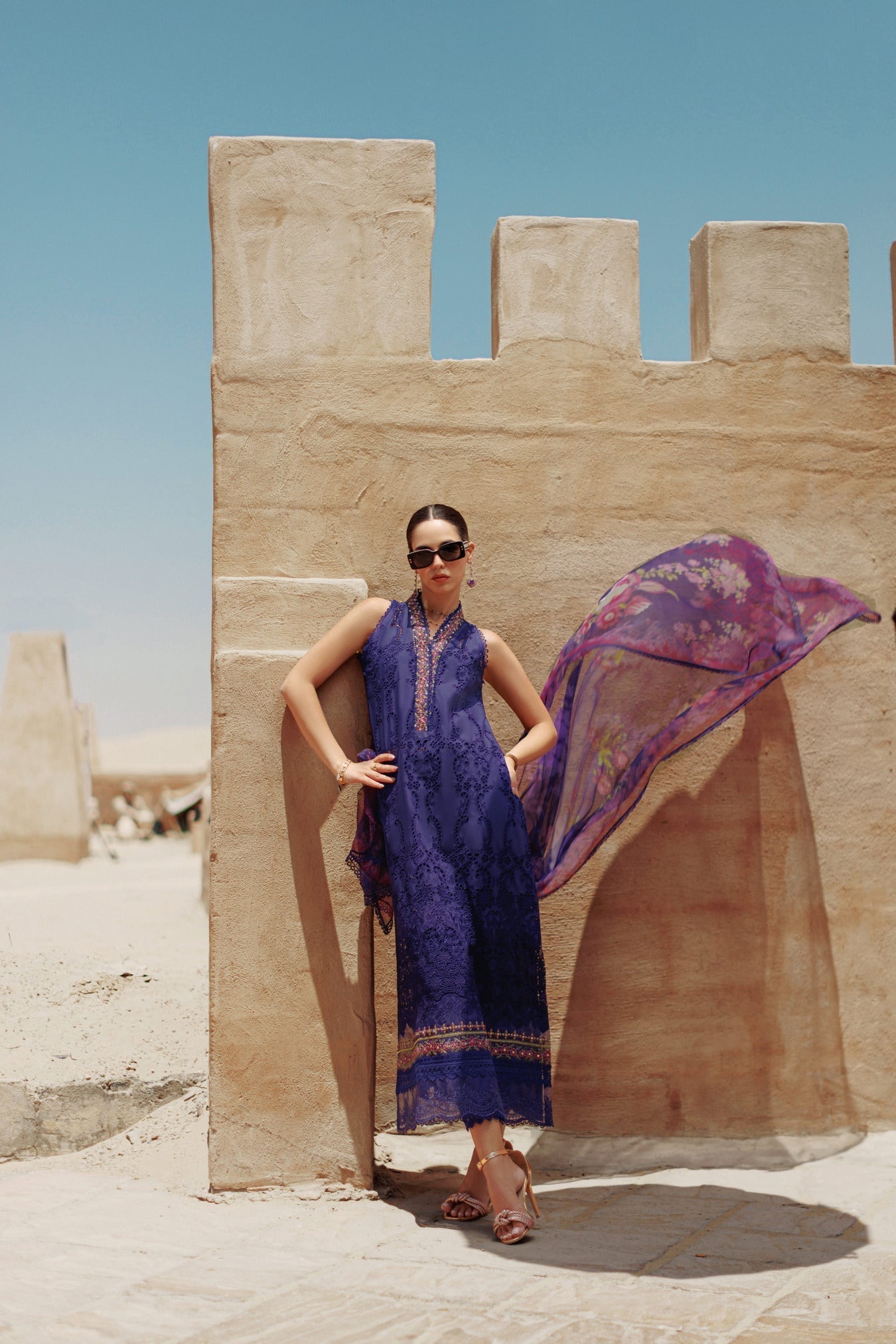 Noor By Saadia Asad | Eid Handwork Laserkari Lawn 24 | D3 - Designer Dress with Intricate embroidery and embellishments. Shop elegent wedding dress at Maria Faisal.