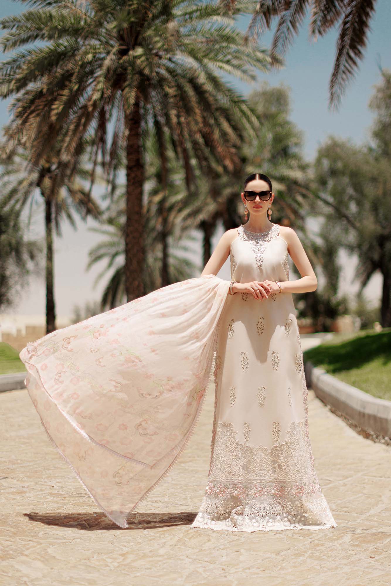 Noor By Saadia Asad | Eid Handwork Laserkari Lawn 24 | D2 - Designer Dress with Intricate embroidery and embellishments. Shop elegent wedding dress at Maria Faisal.