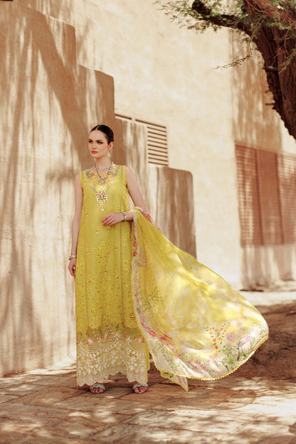 Noor By Saadia Asad | Eid Handwork Laserkari Lawn 24 | D1 - Designer Dress with Intricate embroidery and embellishments. Shop elegent wedding dress at Maria Faisal.