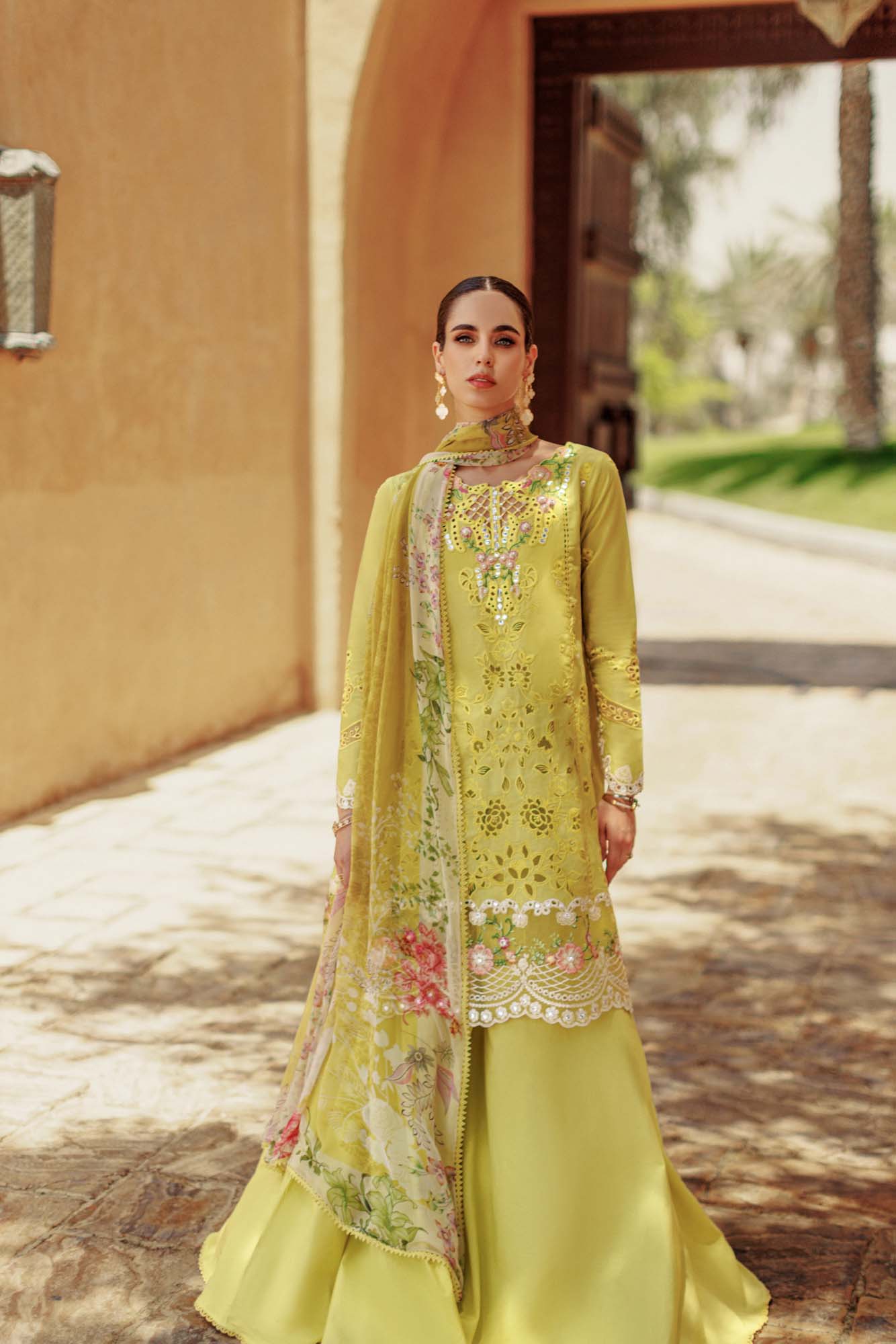 Noor By Saadia Asad | Eid Handwork Laserkari Lawn 24 | D1 - Designer Dress with Intricate embroidery and embellishments. Shop elegent wedding dress at Maria Faisal.
