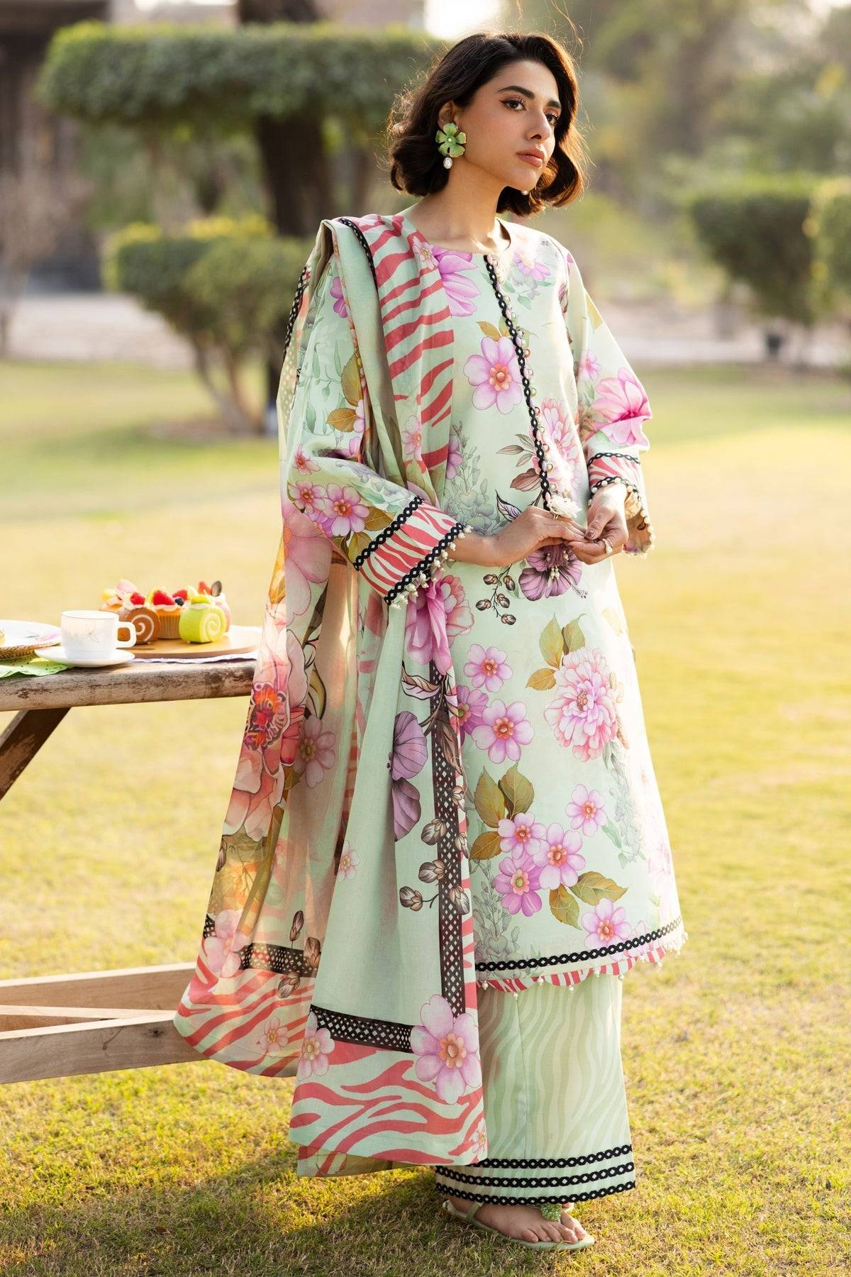 Alizeh | Sheen Lawn Prints 25 | AF-PL-6034-Cleo by Maria Faisal - Registered Vendor of : Alizeh - type : Ladies Clothes - 100% original wedding dresses