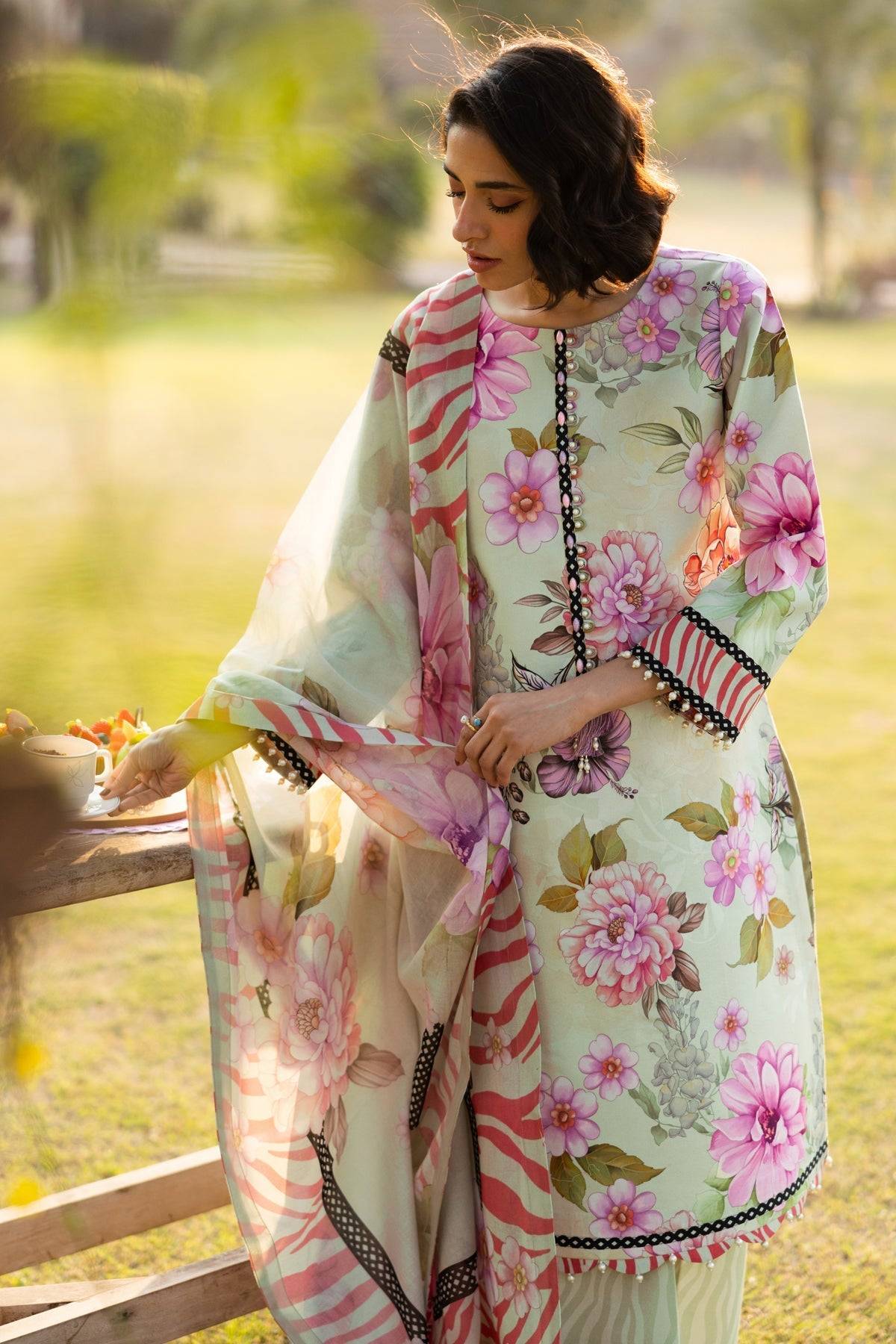 Alizeh | Sheen Lawn Prints 25 | AF-PL-6034-Cleo by Maria Faisal - Registered Vendor of : Alizeh - type : Ladies Clothes - 100% original wedding dresses