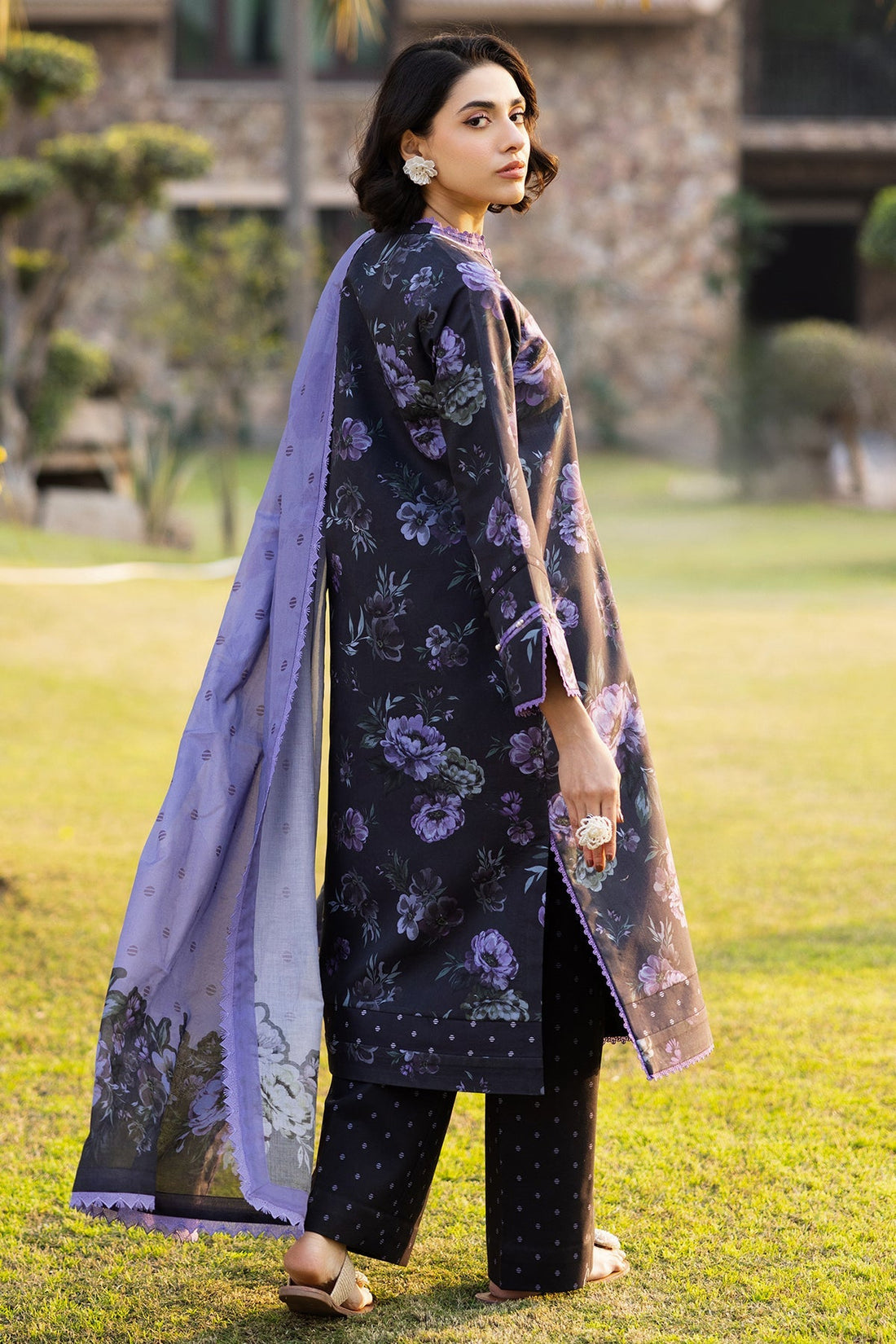 Alizeh | Sheen Lawn Prints 25 | AF-PL-6028-Bluebell - Ladies Clothes 
