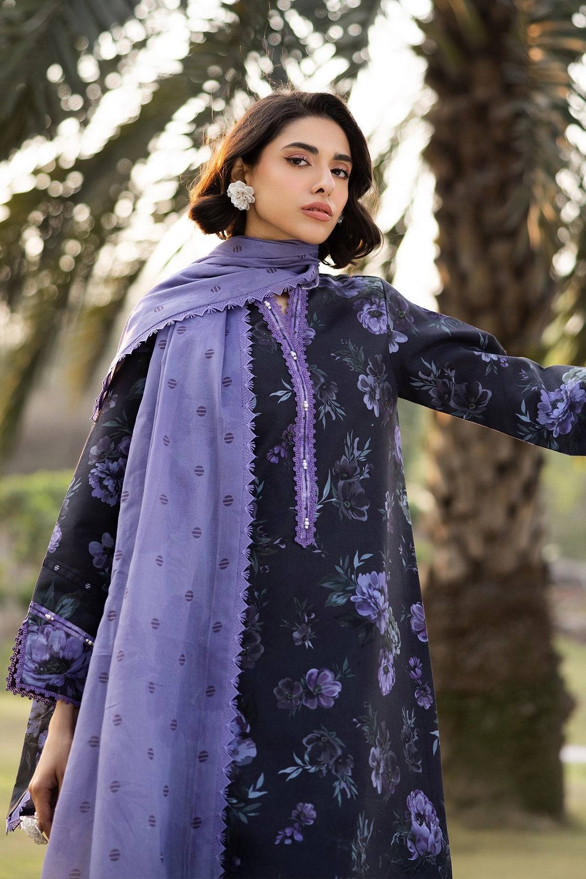Alizeh | Sheen Lawn Prints 25 | AF-PL-6028-Bluebell by Maria Faisal - Registered Vendor of : Alizeh - type : Ladies Clothes - 100% original wedding dresses