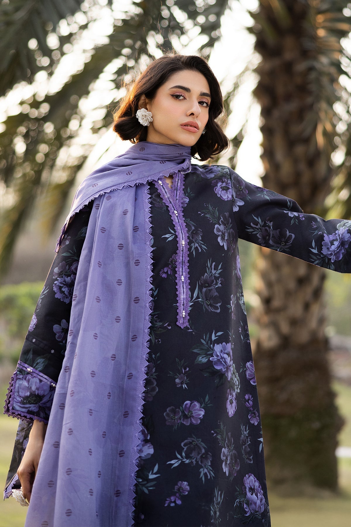 Alizeh | Sheen Lawn Prints 25 | AF-PL-6028-Bluebell - Ladies Clothes 