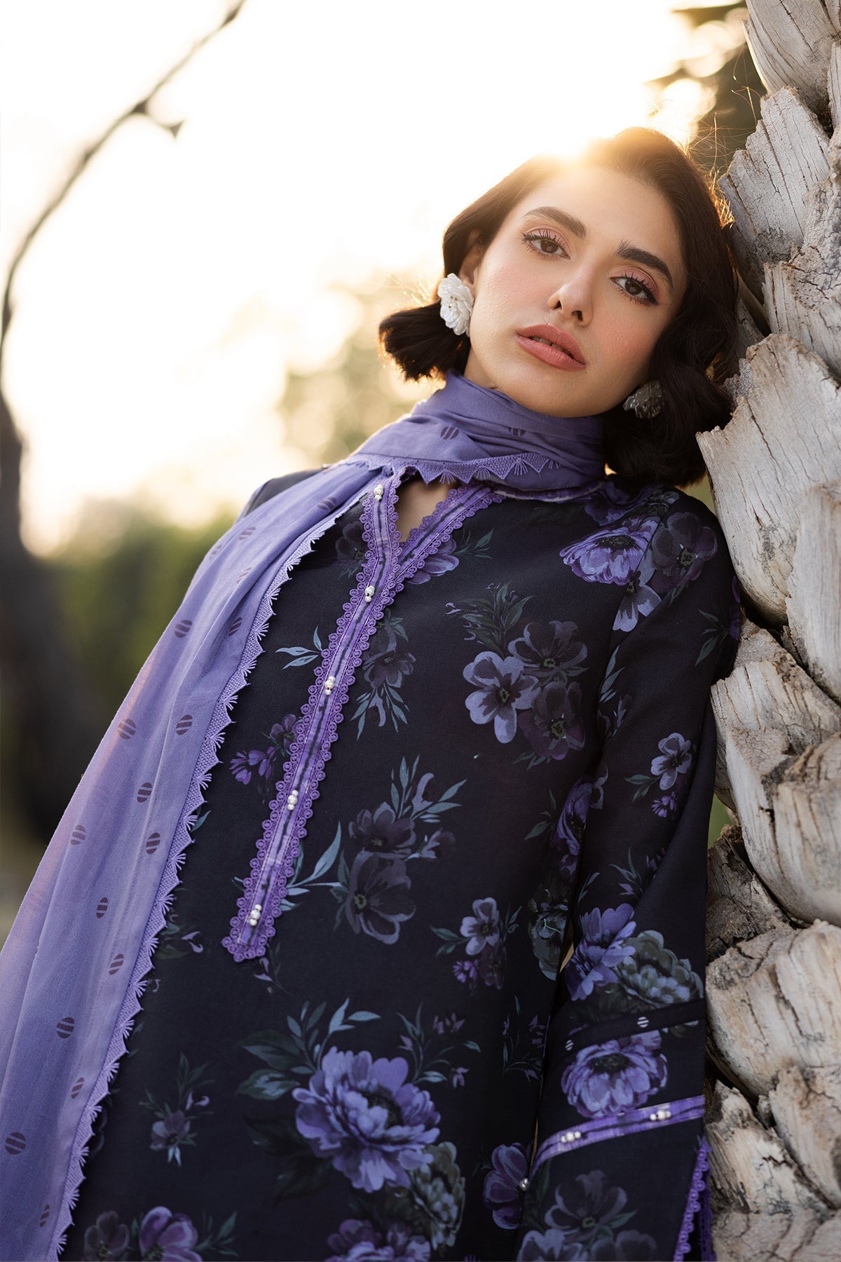 Alizeh | Sheen Lawn Prints 25 | AF-PL-6028-Bluebell - Ladies Clothes 