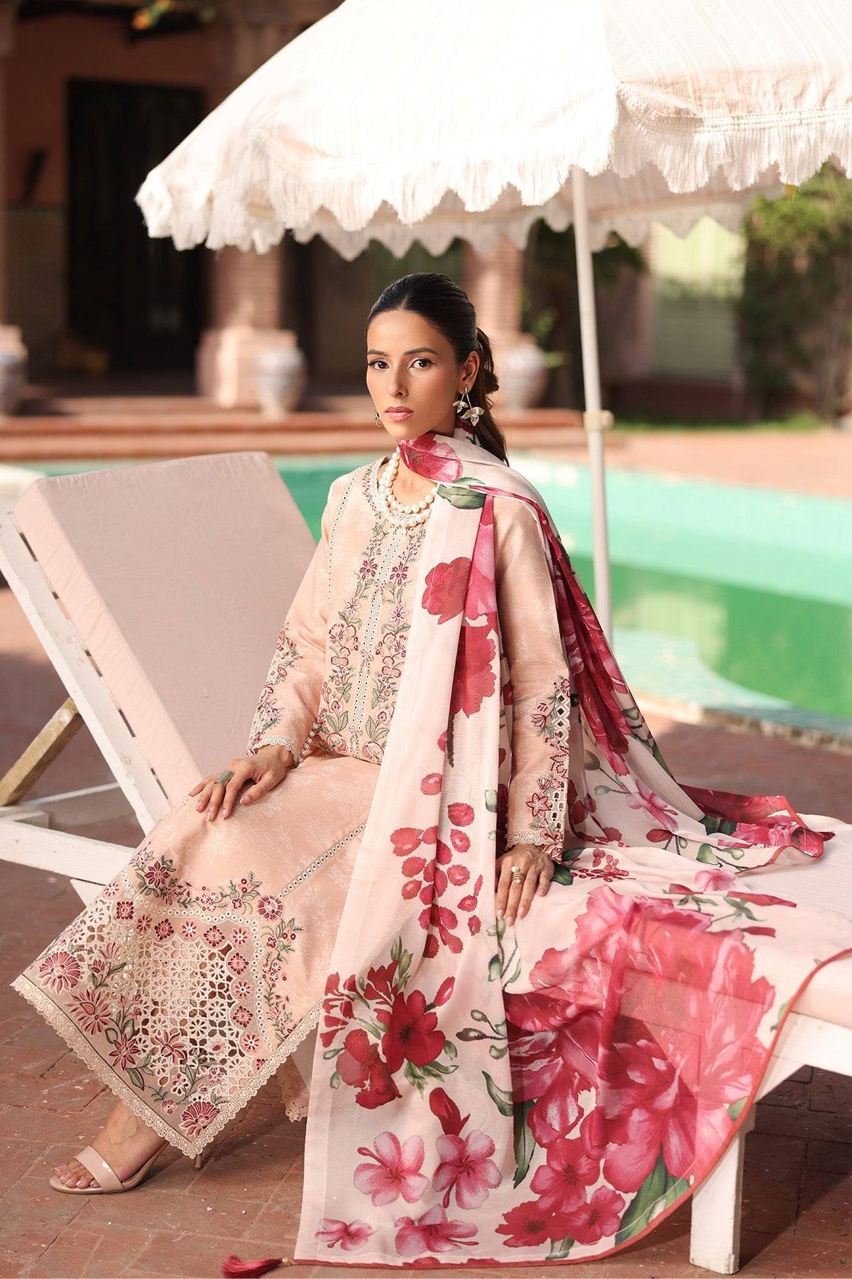 Alizeh | Embroidered Printed Festive Edit 25 | AF-EPL-7036-CLOVER by Maria Faisal - Registered Vendor of : Alizeh - type : Ladies Clothes - 100% original wedding dresses