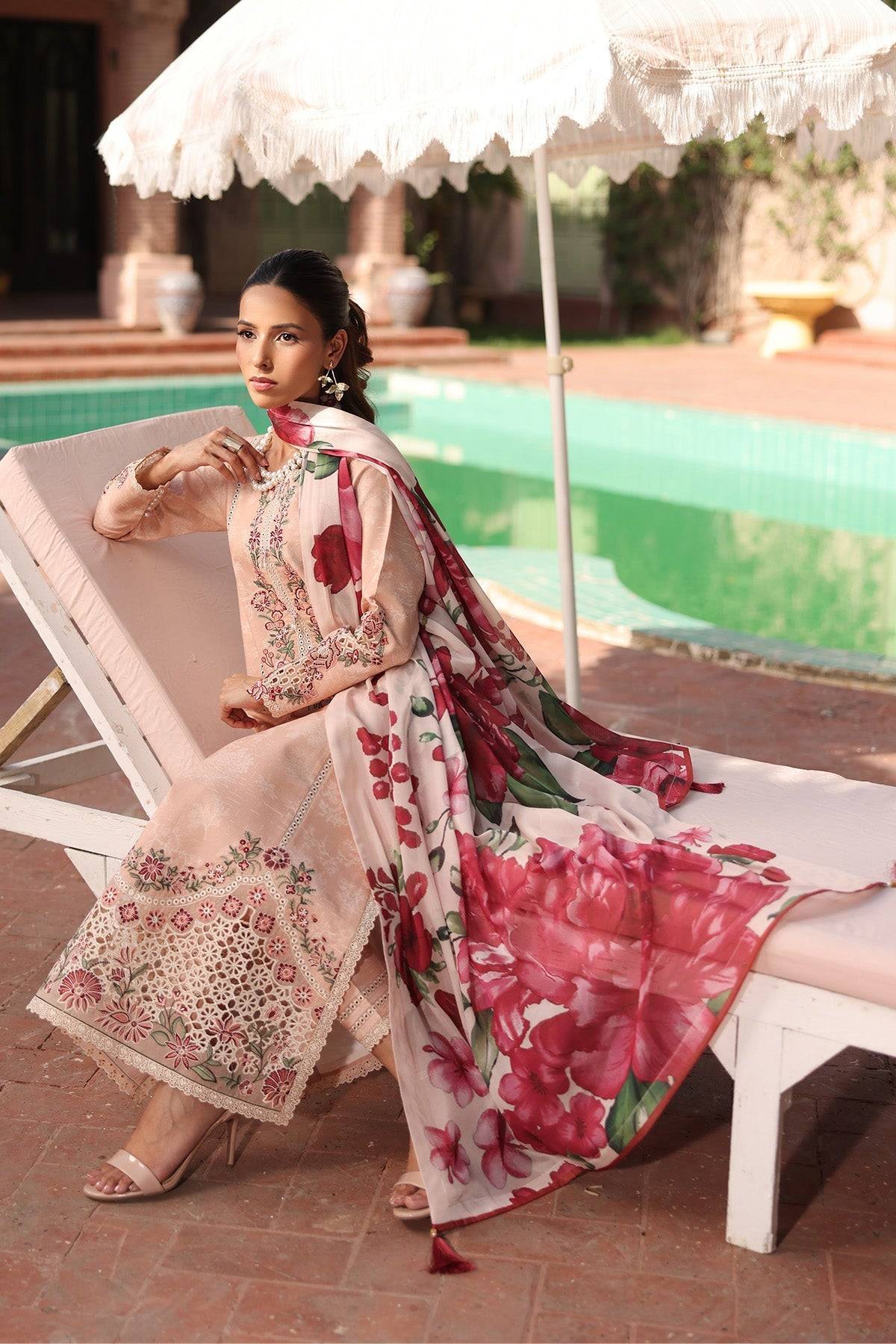 Alizeh | Embroidered Printed Festive Edit 25 | AF-EPL-7036-CLOVER by Maria Faisal - Registered Vendor of : Alizeh - type : Ladies Clothes - 100% original wedding dresses