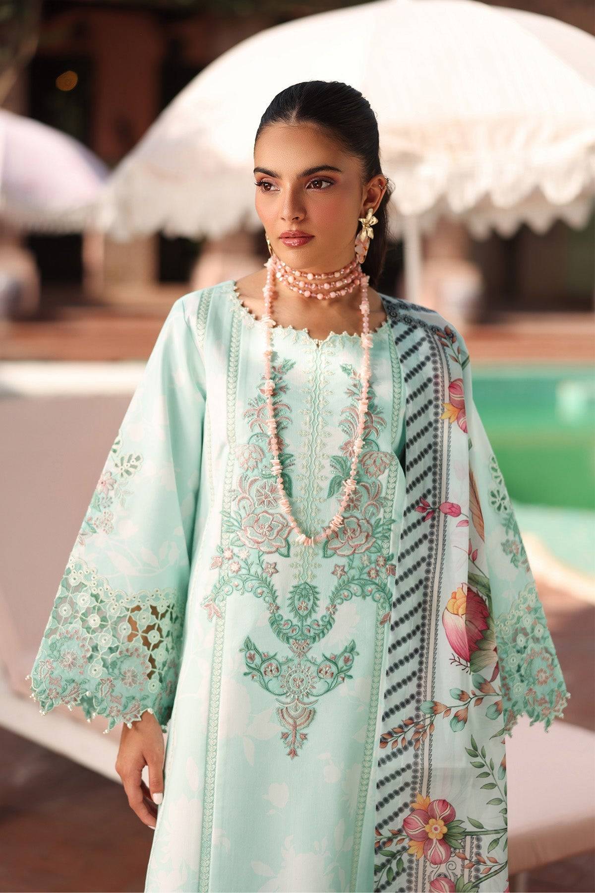 Alizeh | Embroidered Printed Festive Edit 25 |AF-EPL-7031-MIREGA by Maria Faisal - Registered Vendor of : Alizeh - type : Ladies Clothes - 100% original wedding dresses