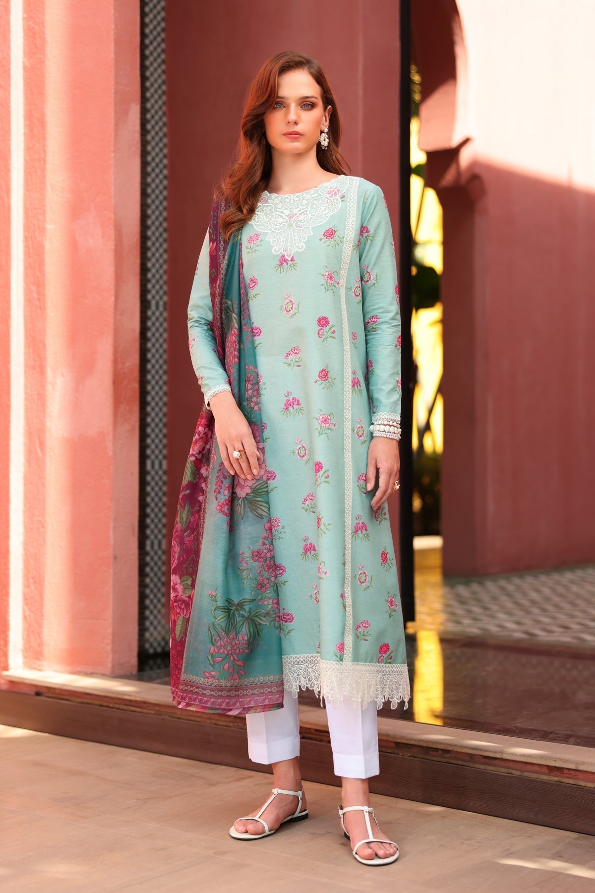 Xenia Formals | The Eid Edit | SLATE - Casual Dress - available at Maria Faisal in UK and USA.