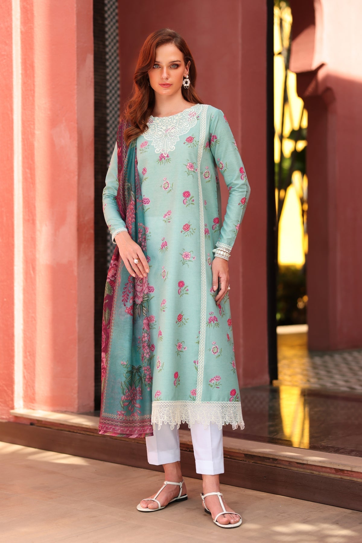 Xenia Formals | The Eid Edit | SLATE - Casual Dress - available at Maria Faisal in UK and USA.
