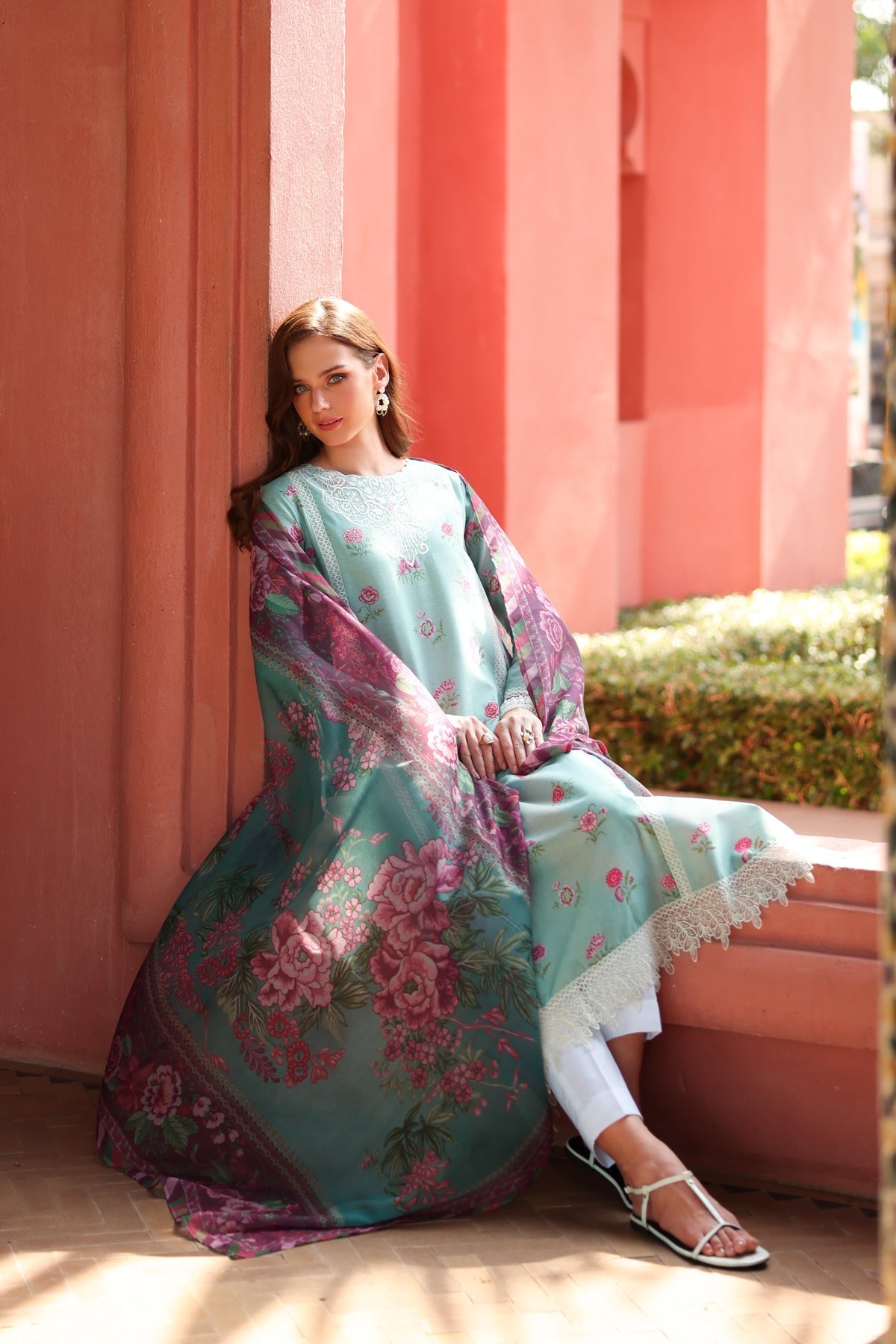 Xenia Formals | The Eid Edit | SLATE - Casual Dress - available at Maria Faisal in UK and USA.