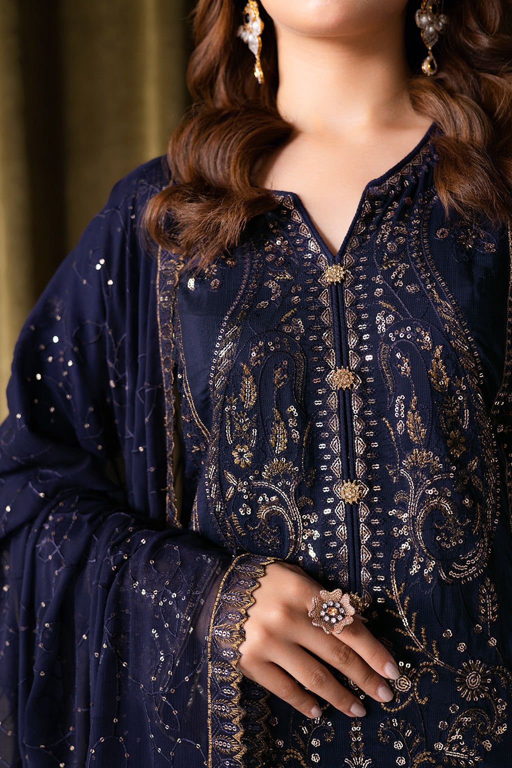 Ramsha | Aangan Luxury Raw silk | AA-103 - Formal Dress - available at Maria Faisal in UK and USA.