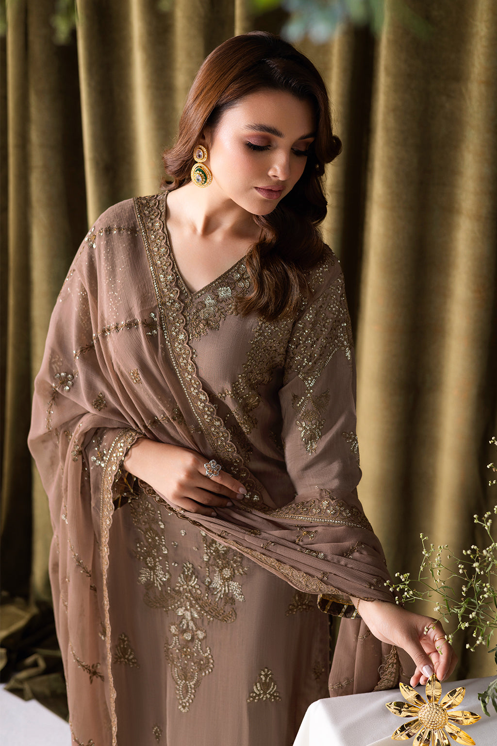 Ramsha | Aangan Luxury Raw silk | AA-110 - Formal Dress - available at Maria Faisal in UK and USA.