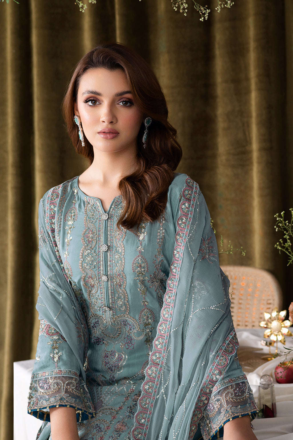 Ramsha | Aangan Luxury Raw silk | AA-109 - Formal Dress - available at Maria Faisal in UK and USA.