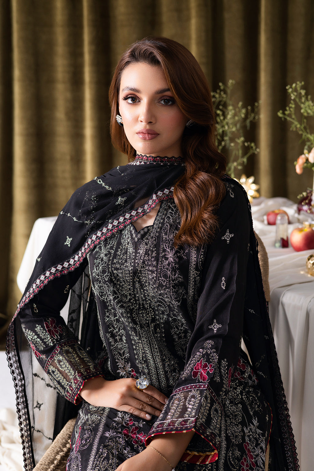 Ramsha | Aangan Luxury Raw silk | AA-105 - Formal Dress - available at Maria Faisal in UK and USA.