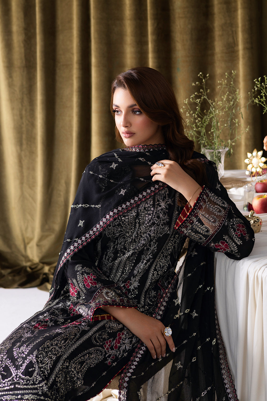Ramsha | Aangan Luxury Raw silk | AA-105 - Formal Dress - available at Maria Faisal in UK and USA.