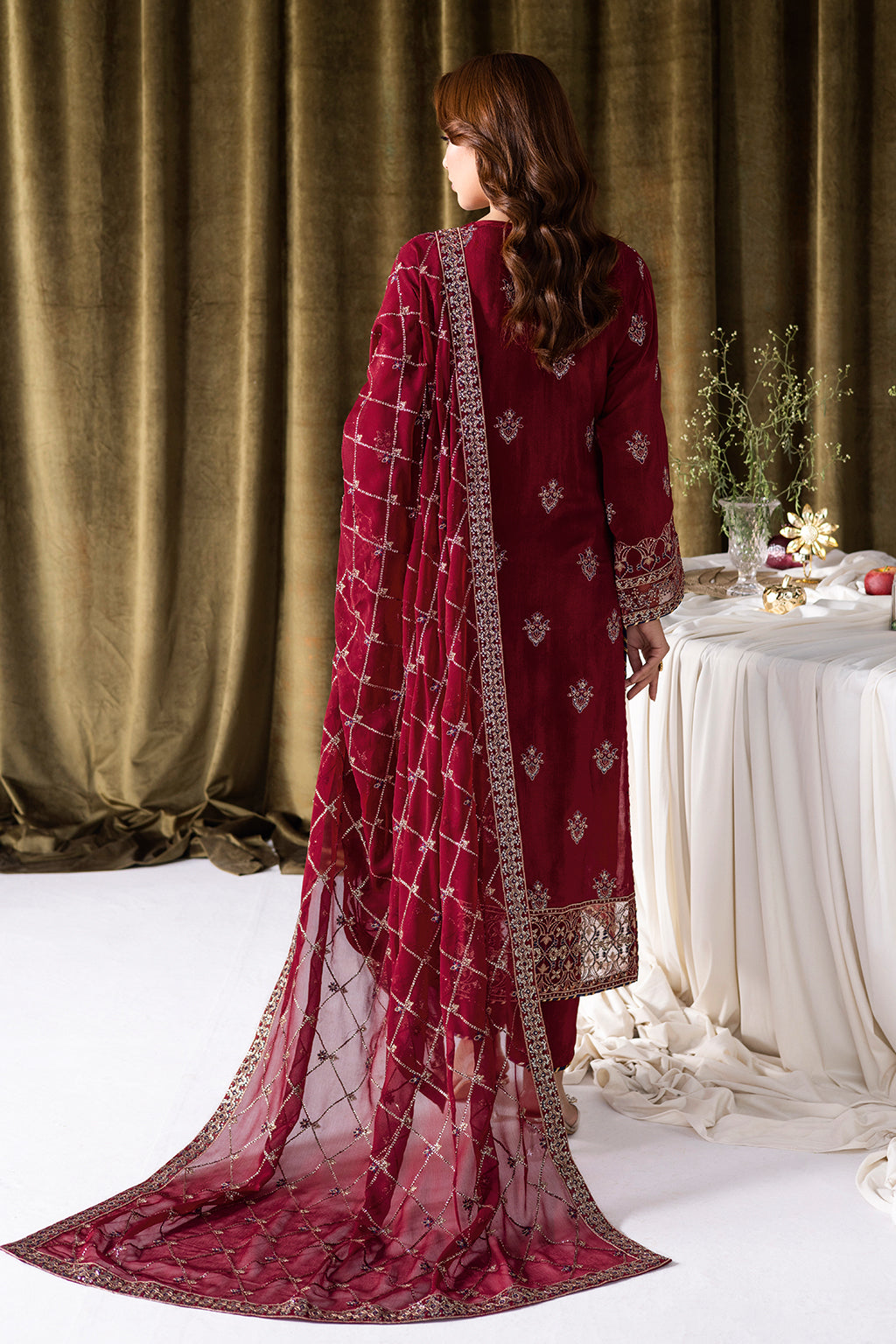 Ramsha | Aangan Luxury Raw silk | AA-101 - Formal Dress - available at Maria Faisal in UK and USA.