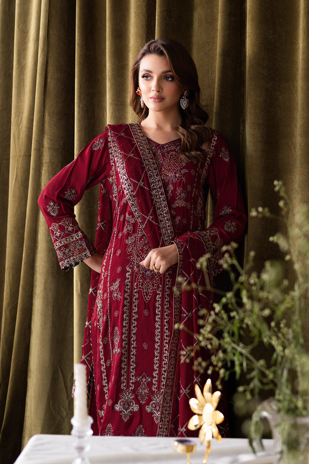 Ramsha | Aangan Luxury Raw silk | AA-101 - Formal Dress - available at Maria Faisal in UK and USA.