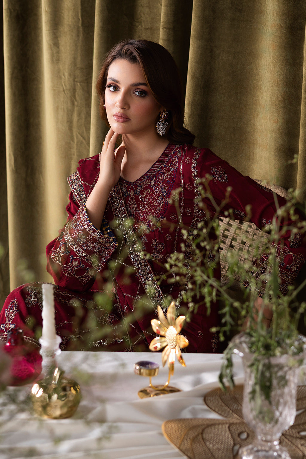 Ramsha | Aangan Luxury Raw silk | AA-101 - Formal Dress - available at Maria Faisal in UK and USA.