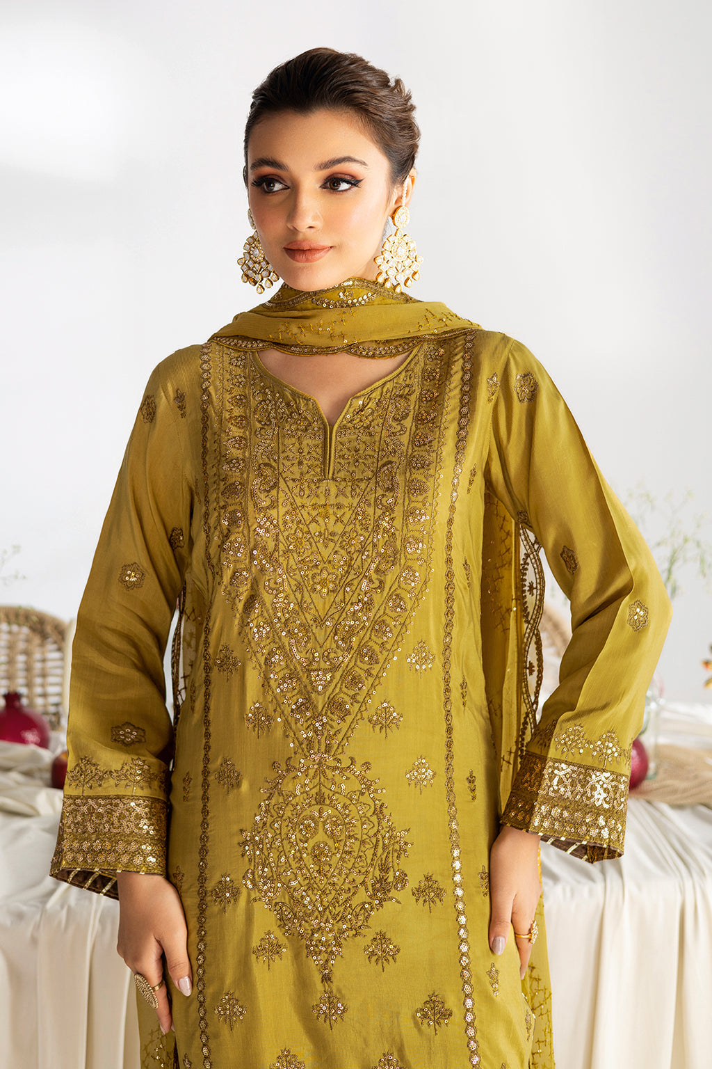 Ramsha | Aangan Luxury Raw silk | AA-102 - Formal Dress - available at Maria Faisal in UK and USA.