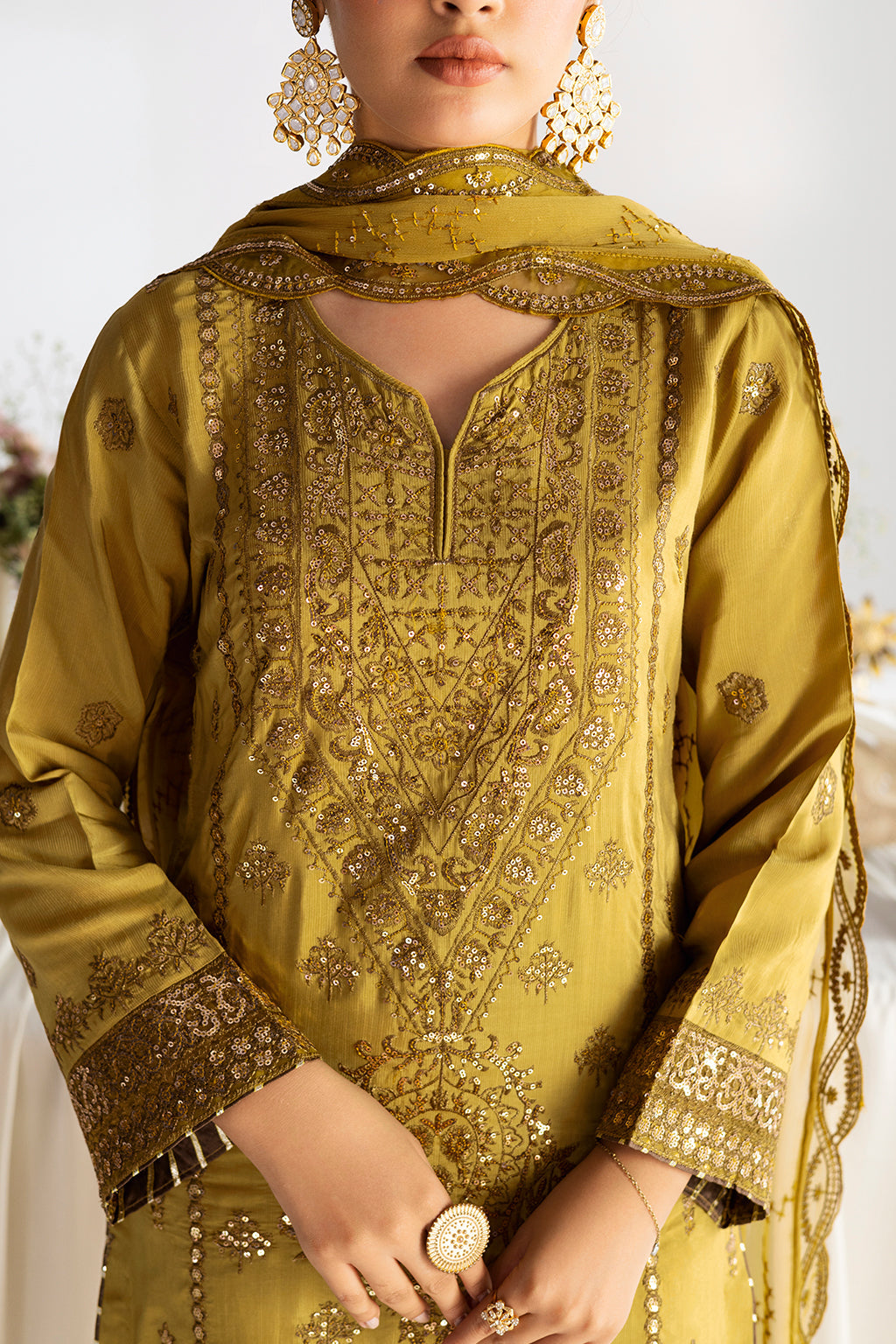 Ramsha | Aangan Luxury Raw silk | AA-102 - Formal Dress - available at Maria Faisal in UK and USA.