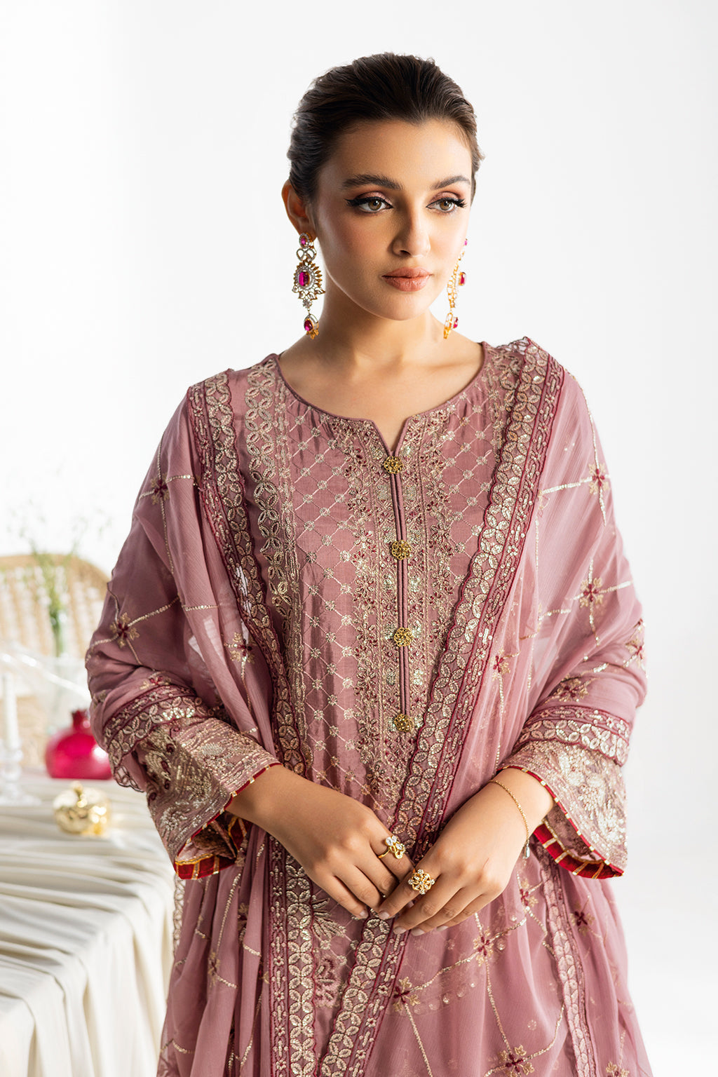 Ramsha | Aangan Luxury Raw silk | AA-104 - Formal Dress - available at Maria Faisal in UK and USA.